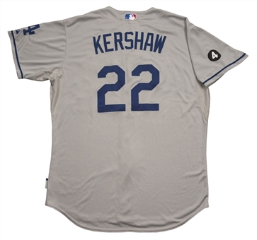 2011 Clayton Kershaw Game Used  LA Dodgers Road Jersey – 1st Cy Young Award Season- Rare